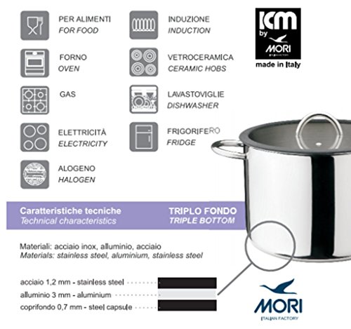 Morinox MIC Para Ollas Con 2 Cazo 16 cm, Mango de Acero Inoxidable 18/10