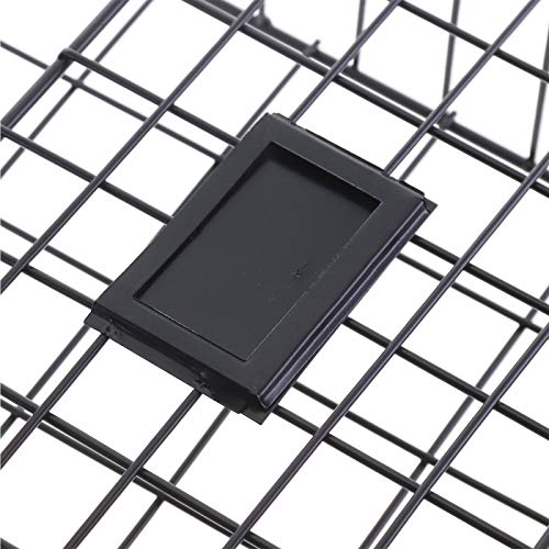 MorNon Revistero Metal Moderno Alambre Estilo Simple Cesta Periódico Bastidor Almacenamiento Poste Montado en la Pared Negro