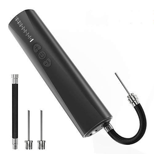 morpilot Inflador Balones Automático, Inflador Portátil para Fútbol Baloncesto Rugby Fútbol Voleibol Inflador Pelota Rápida Mini Bomba de Balones-sin Batería (Black)