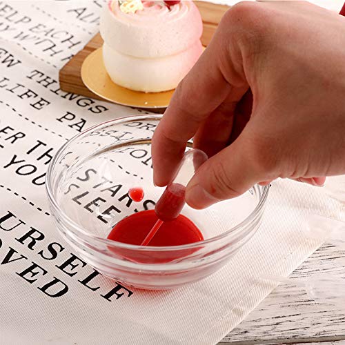 Moscare 4 ml 80 pipetas de plástico para cupcakes, inyector líquido para chocolate, helado, magdalenas (transparente)