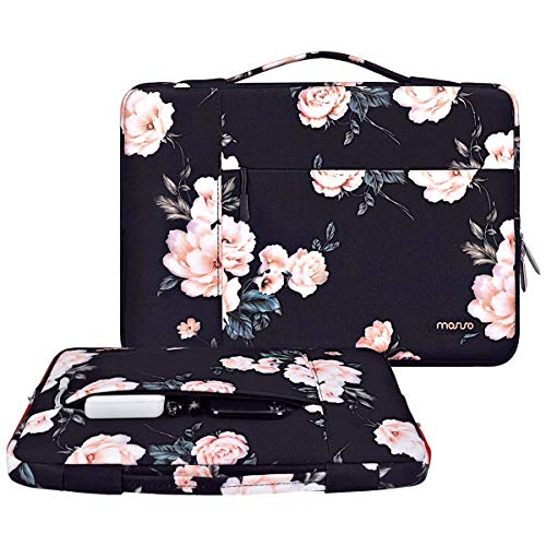 MOSISO Funda Blanda Compatible con MacBook Pro 16 Pulgadas/15 15.4 15.6 Pulgadas DELL Lenovo HP ASUS Acer Samsung Sony Chromebook,Poliéster Maletín Protectora Multifuncional Bolso Camellia
