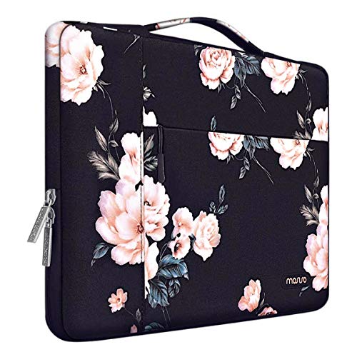 MOSISO Funda Blanda Compatible con MacBook Pro 16 Pulgadas/15 15.4 15.6 Pulgadas DELL Lenovo HP ASUS Acer Samsung Sony Chromebook,Poliéster Maletín Protectora Multifuncional Bolso Camellia
