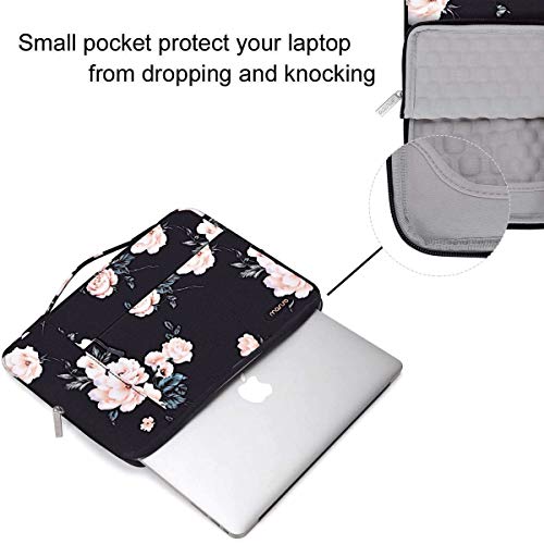 MOSISO Funda Blanda Compatible con MacBook Pro 16 Pulgadas/15 15.4 15.6 Pulgadas DELL Lenovo HP ASUS Acer Samsung Sony Chromebook,Poliéster Maletín Protectora Multifuncional Bolso Camellia
