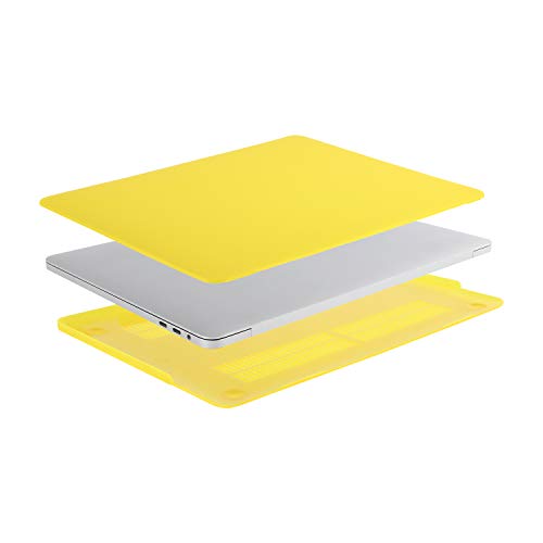 MOSISO Funda Dura Compatible con 2019 2018 2017 2016 MacBook Pro 13 con/sin Touch Bar A2159 A1989 A1706 A1708,Ultra Delgado Carcasa Rígida Protector de Plástico Cubierta,Amarillo Brillante