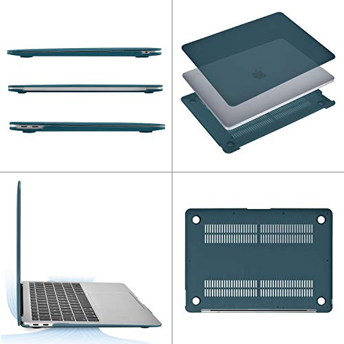 MOSISO Funda Dura Compatible con 2020 2019 2018 MacBook Air 13 Pulgadas A2179 A1932 con Pantalla Retina & Touch ID, Ultra Delgado Carcasa Rígida Protector de Plástico Cubierta, Trullo Profundo
