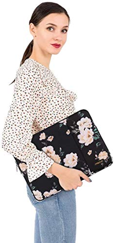 MOSISO Funda Protectora Compatible con 13-13.3 Pulgadas MacBook Pro/MacBook Air/Ordenador Portátil,Bolsa Blanda de Repelente de Agua de Estilo Vertical de Camelia