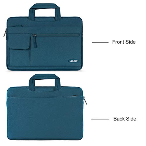 MOSISO Funda Protectora Compatible con 2019 MacBook Pro 16 A2141/15-15.6 Mac Pro Retina/Surface Lenovo HP Acer ASUS de Portátil, Bolsa de Hombro Blanda Maletín Bandolera de Estilo Flap,Trullo Profundo