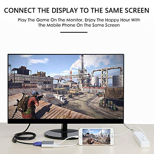Mostrar Dongle,HDMI VGA Dual Interfa/Adaptador Pantalla 1080P Compartido Pantalla Visualización Receptor,Streaming Sticks Dispositivos Apoyo para iOS/OS Portátil A La TV,Negro