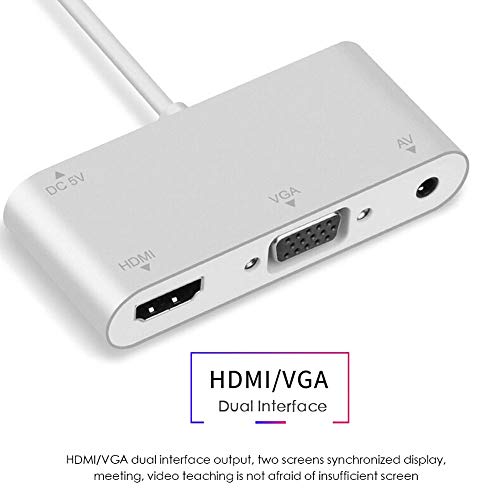 Mostrar Dongle,HDMI VGA Dual Interfa/Adaptador Pantalla 1080P Compartido Pantalla Visualización Receptor,Streaming Sticks Dispositivos Apoyo para iOS/OS Portátil A La TV,Negro