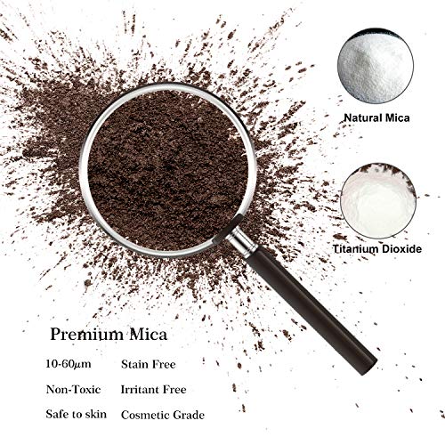 MOSUO Pigmentos para Resina Epoxi, 50g Marrón Pigmentos en Polvo Natural Mica en Polvos Tintes para Teñir Resina Epoxi, Jabones, Slime, Cera, Pintura, Vela, Uñas, Cosmético y Arte de Bricolaje