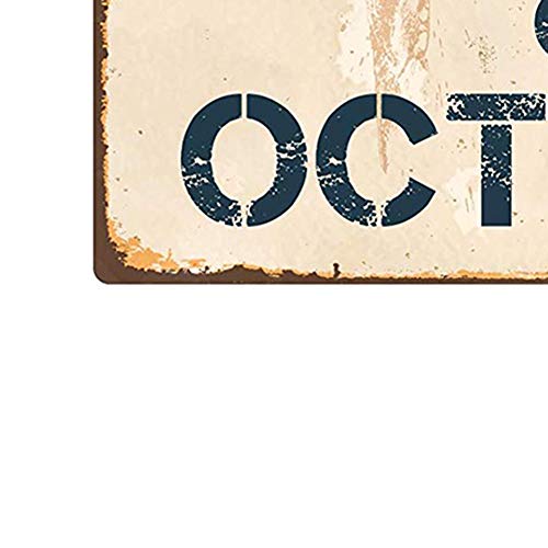 Mothcattl Cartel para colgar en la pared, diseño retro con texto "Beware of Octopus Hotel Restaurant Store" multicolor