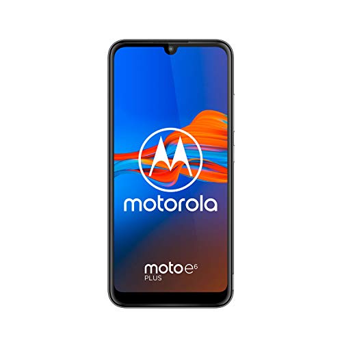 Motorola Moto E6 Plus (pantalla 6,1" max vision, doble cámara de 13 MP, 64GB/4 GB, Android 9.0, Dual SIM) Gris Gunmetal + Funda