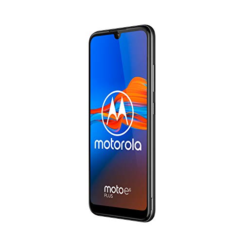 Motorola Moto E6 Plus (pantalla 6,1" max vision, doble cámara de 13 MP, 64GB/4 GB, Android 9.0, Dual SIM) Gris Gunmetal + Funda