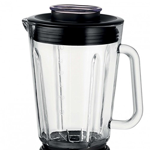 Moulinex Maxi Cristal LM233A10 Batidora de vaso de 600 W con 5 velocidades, tecnología Tripl’Ax con 6 cuchillas, vaso de cristal de 2 litros, permite picar hielo y pies antideslizantes