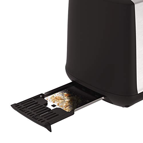 Moulinex Subito LT340811 Tostadora 2 ranuras, potencia 850 W y 7 ajustes/tiempo de tostado, función Stop, bandeja recoge-migas, 2 ajustes con iluminación para funciones descongelar y recalentar