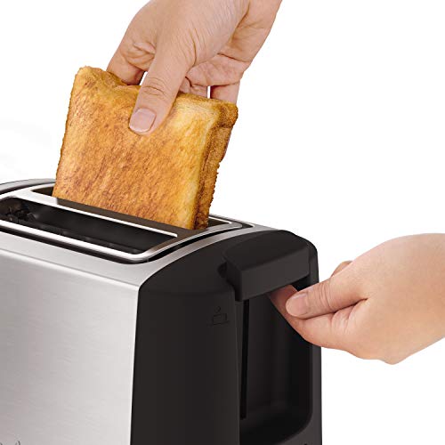 Moulinex Subito LT340811 Tostadora 2 ranuras, potencia 850 W y 7 ajustes/tiempo de tostado, función Stop, bandeja recoge-migas, 2 ajustes con iluminación para funciones descongelar y recalentar