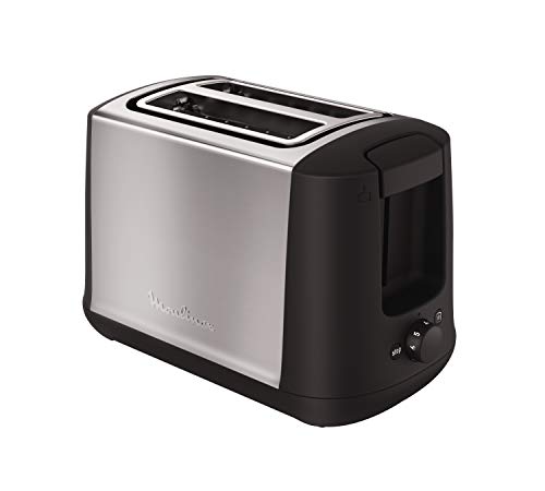 Moulinex Subito LT340811 Tostadora 2 ranuras, potencia 850 W y 7 ajustes/tiempo de tostado, función Stop, bandeja recoge-migas, 2 ajustes con iluminación para funciones descongelar y recalentar