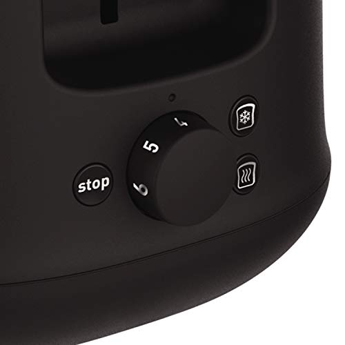 Moulinex Subito LT340811 Tostadora 2 ranuras, potencia 850 W y 7 ajustes/tiempo de tostado, función Stop, bandeja recoge-migas, 2 ajustes con iluminación para funciones descongelar y recalentar