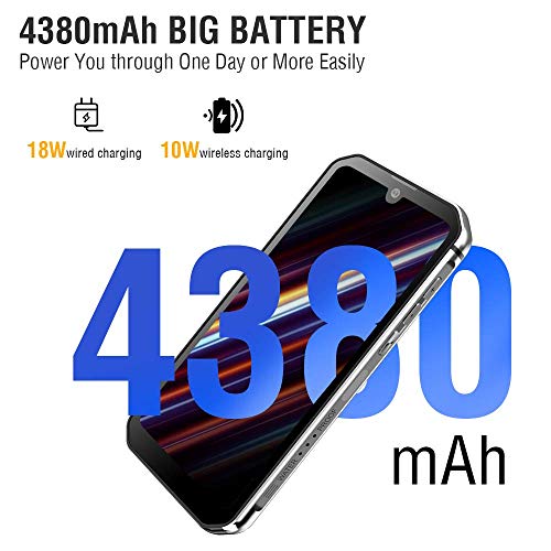 Movil Resistente, Blackview BV9900 Pro Movil Todoterreno con Cámara Térmica por FLIR®, 48MP+5MP+2MP+16MP, Helio P90 8GB RAM 128GB ROM, 5.84" FHD+, 4380mAh, Carga Inalámbrica, Android 9.0-Gris