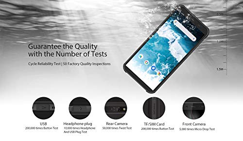 Móvil Resistente【2020】 Blackview BV5500 Plus, Android 10 IP68 Robusto Telefono Antigolpes Impermeable, 3GB RAM + 32GB ROM, 4G Dual SIM, Batería de 4400 mah NFC, Desbloqueo Facial, GPS, Amarillo