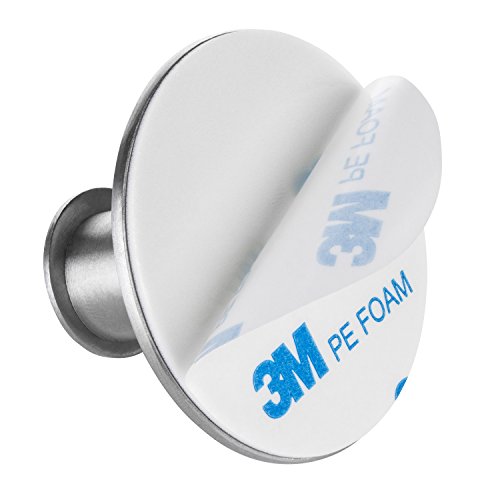 MP Pirol Colgador de pared de acero inoxidable ganchos autoadhesivos sin perforar ni tornillos, accesorios para baño, para toallas de, colgar toallas y paños, cocina sin perforar (4 piezas)