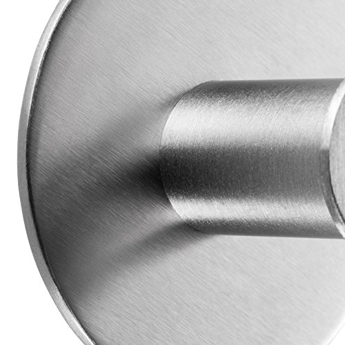 MP Pirol Colgador de pared de acero inoxidable ganchos autoadhesivos sin perforar ni tornillos, accesorios para baño, para toallas de, colgar toallas y paños, cocina sin perforar (4 piezas)