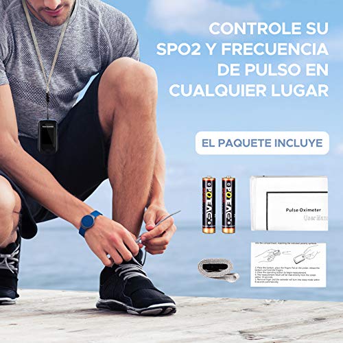 Mpow Dedo Oxímetro de Pulso, Pulsioxímetro de Dedo Pulsómetro Digital, Lector de Pulso Digital de Lectura Instantánea, Sensor de Oxígeno y Monitor de Frecuencia de Pulso