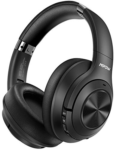 Mpow H21 Cascos con Cancelación de Ruido, Bluetooth 5.0, 65hrs de Reproducir, Hi-Fi Sonido, Auriculares Diadema Bluetooth con Micrófono CVC 6.0, Auriculares con Cancelación de Ruido para TV/PC/Móvil