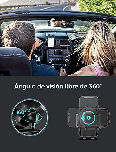 Mpow Soporte Móvil Coche, 360 Grados Rotación Soporte Móvil Coche para Rejillas del Aire de Coche para iPhoneXs Max/Xs/X/8/8Plus/7/6, Galaxy S9/S8/S7, Xiaomi, Smartphone y GPS Dispositivo