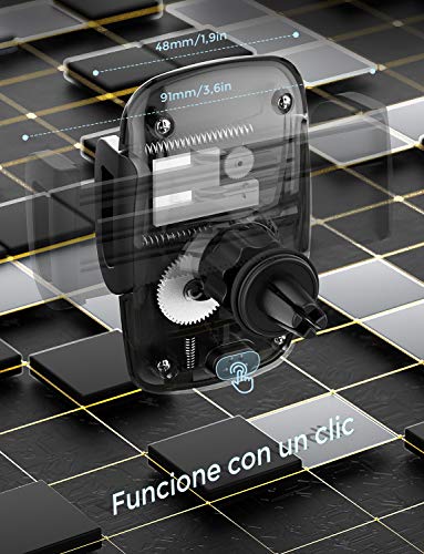Mpow Soporte Móvil Coche, 360 Grados Rotación Soporte Móvil Coche para Rejillas del Aire de Coche para iPhoneXs Max/Xs/X/8/8Plus/7/6, Galaxy S9/S8/S7, Xiaomi, Smartphone y GPS Dispositivo