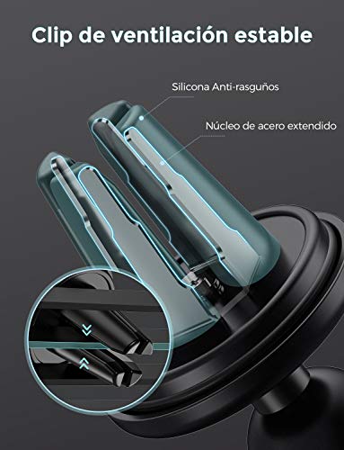 Mpow Soporte Móvil Coche, 360 Grados Rotación Soporte Móvil Coche para Rejillas del Aire de Coche para iPhoneXs Max/Xs/X/8/8Plus/7/6, Galaxy S9/S8/S7, Xiaomi, Smartphone y GPS Dispositivo