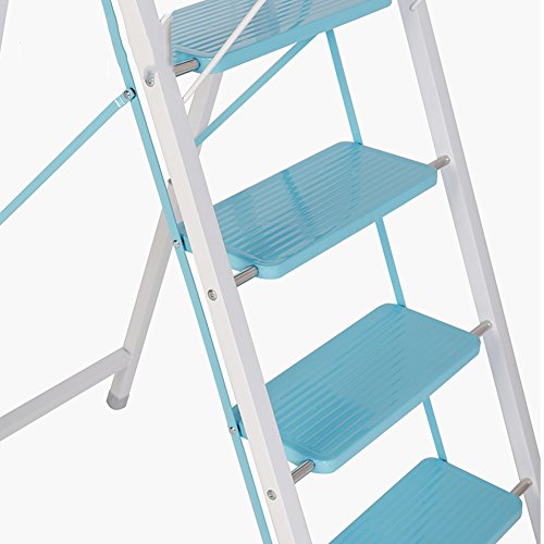 MQ&PQ Escalera, tendedero,Airfoil Plegable balcón Interior del pañal Secado Parrilla casera de la Escalera tendedero-A