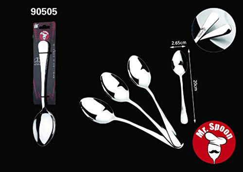 Mr. Spoon 6 cucharas soperas Acero INOX. Colección Minimal 20 x 4,4 cm