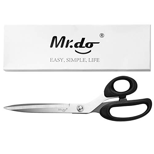 Mr.do® Tijeras Costura Tijeras de Corte y Confección Profesional Tijeras de Sastre Tijeras de Coser Afiladas de Acero Inoxidable Hoja Larga Clásica para Confección de Tela Cuero