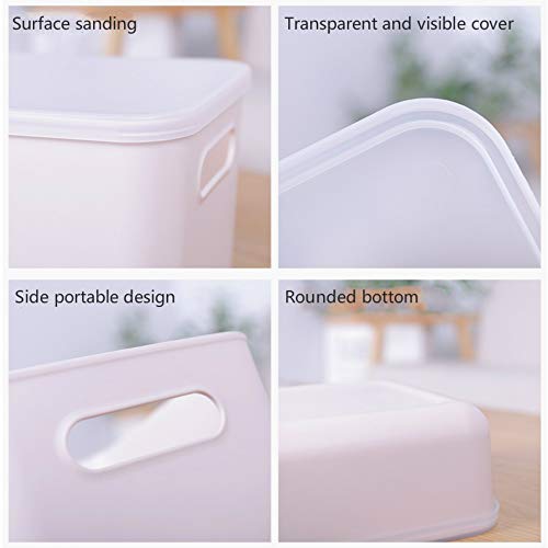 MSNLY Caja de Almacenamiento de plástico Caja de Almacenamiento de Ropa doméstica portátil Simple Almacenamiento de Almacenamiento de desechos de Escritorio.