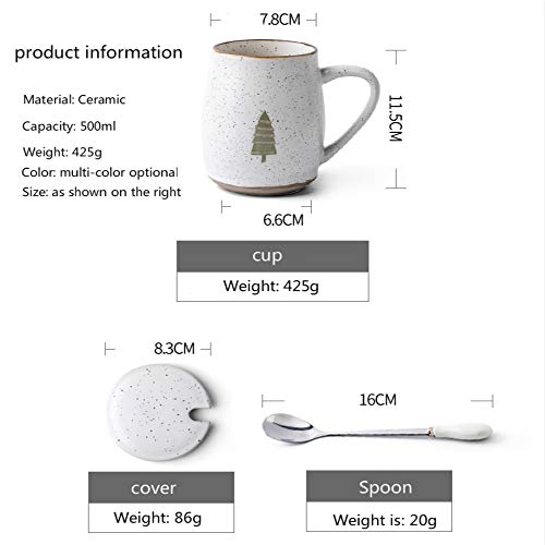 MSNLY Nordic Couple Ceramic Cup Small Fresh mug Personalized Office Cup Nordic Simple Household Water Cup with Lid Spoon