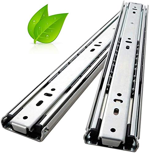 MTCWD Diapositiva del cajón Corredores de cajones Carril de guía del cajón Tarea Pesada Carga 80 kg 1 par Completamente Conectado (Size : 40in=100cm)