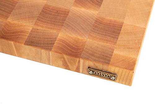 MTM Wood Tablas de Cortar Cocina de Madera Abedul Color Marrón Claro, End Grain, Tablas de Picar de Tamaño Diferente (30 x 20 x 3 centimetros)