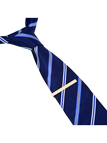 Mudder Set de 3 Pisacorbata Corbata Clip Pasadores de Corbata Corbata de Seda Tie Bar Hombre, Plata, Negro y Oro
