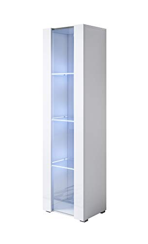 muebles bonitos Armario Modelo Luke V5 (40x167cm) Color Blanco con Patas estandar