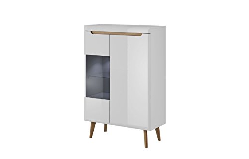 Muebles de salón Estilo nórdico Oslo - salón - Comedor - Vitrina - aparador - Mesa de Centro (Vitrina Ancha Oslo)