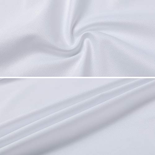 Mujer Camisa Básica Mujer Slim Fit - Camisa Blusa Casual de Fibra de Bambu Manga Larga Informal con Cierre de Botónl, Ideal para Oficina/Trabajo/Entrevista (Blanco, EU34)