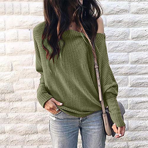Mujer Sólido Ligero Suave Elástico Manga Larga Prendas de Punto, Suéter Tipo cárdigan, Pullover Jumper, Vestido de Cuello Alto Moda Mujer suéter Raya Empalme o-Cuello Tejer Manga Larga suéter Tops