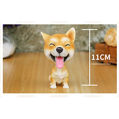 Muñeco del Perro de Akita Husky for salpicadero Mini bobbling Cabezas Juguetes Figurita Escritorio Decoración x (Color : Yellow)