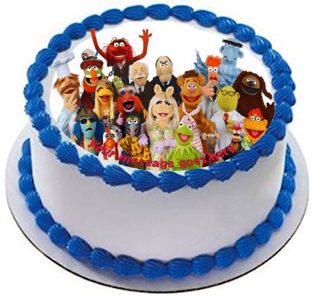 Muppets - Decoración comestible para tarta (19 cm), diseño de fondant