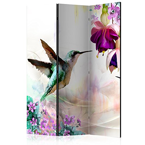 murando Biombo con Tablero de Corcho Foto Biombo Flores 135x172 cm Impresion Bilateral en el Lienzo de TNT de Calidad Decoracion Foto Biombo de Madera con Imagen Impresa Home Office b-C-0188-z-b