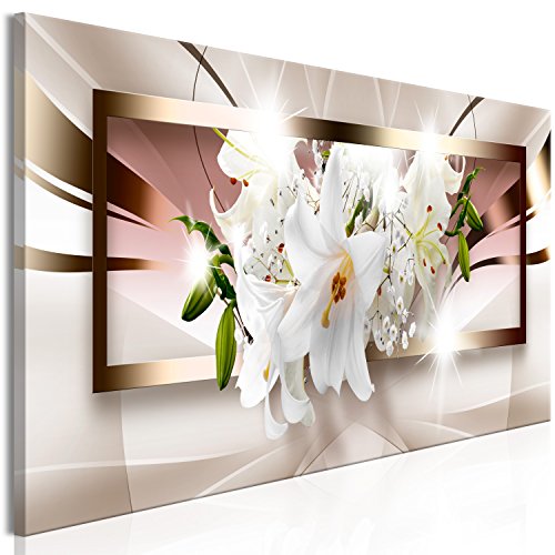 murando Cuadro en Lienzo Flores Lirios 150x50 cm 1 Parte Impresión en Material Tejido no Tejido Impresión Artística Imagen Gráfica Decoracion de Pared Abstracto b-A-0364-b-a