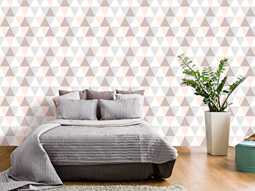murando Papel Pintado 10 m Fotomurales tejido no tejido rollo Decoración de Pared decorativos Murales XXL moderna de Diseno Fotográfico - Geometrico Triangulos f-C-0195-j-a