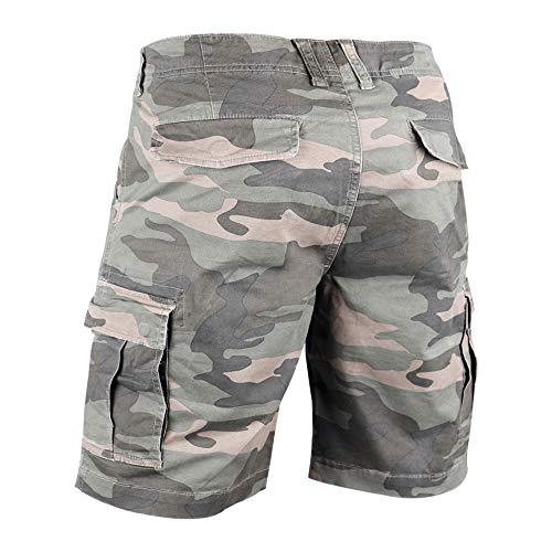 Muscle Alive Hombres Shorts Cargo Cámping Excursionismo Camuflaje Vendimia 100% algodón Pantalones Cortos