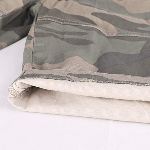 Muscle Alive Hombres Shorts Cargo Cámping Excursionismo Camuflaje Vendimia 100% algodón Pantalones Cortos